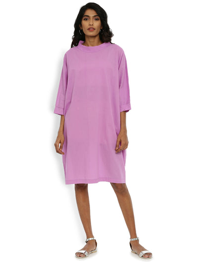 Lilac High Neck Dress