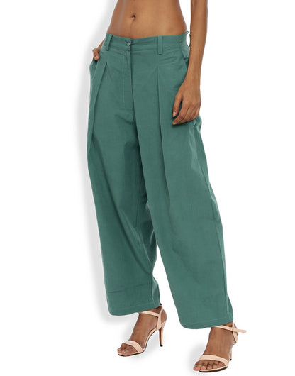 Slate Blue Pleated Pant