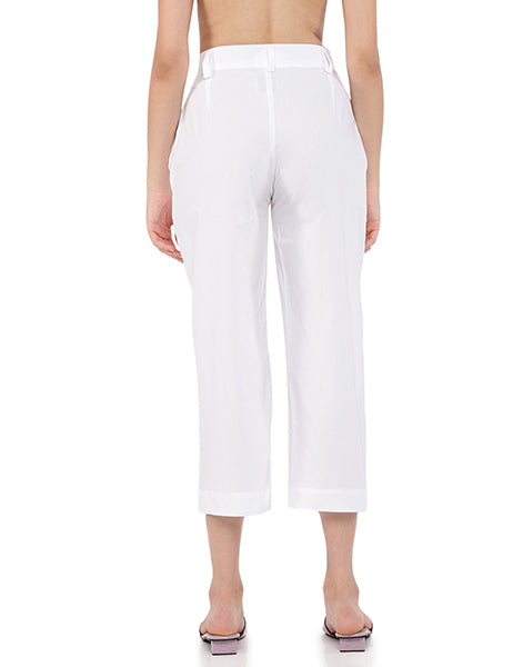 White Cropped Narrow pant