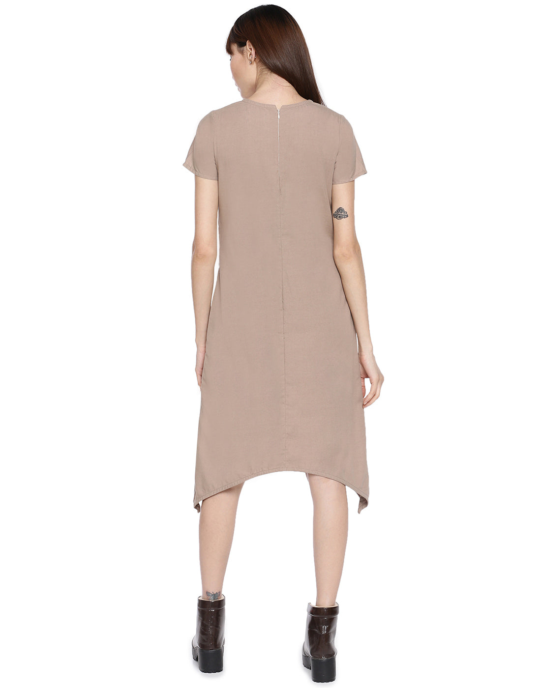 Naseberry Basic Asymmetric Dress