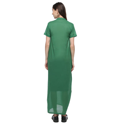 Green Kites Closed Cocoon Maxi Dress