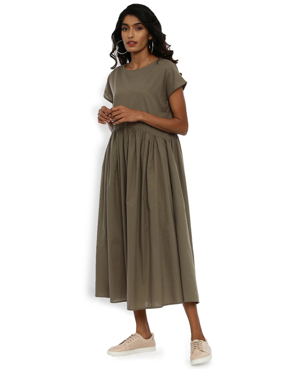 Khaki Tunic Dress