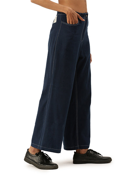 Dark Blue Boot Cut Khadi Jeans