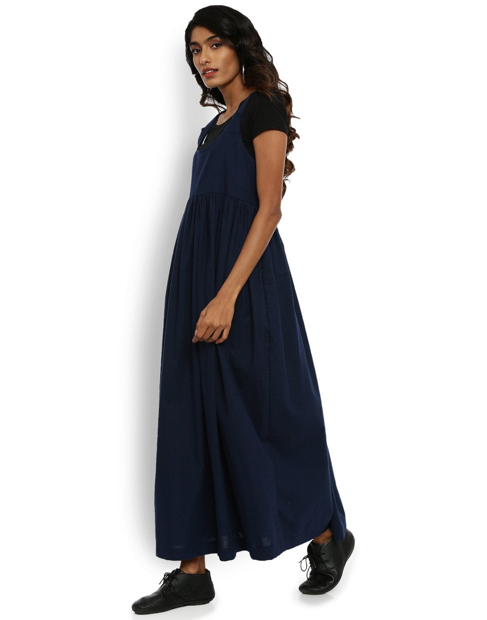 Navy Blue Pinafore Dress