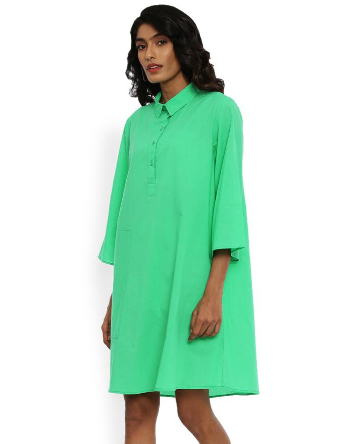 Green Shirt Dress