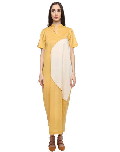 Yellow Kites Closed Cocoon Maxi Dress