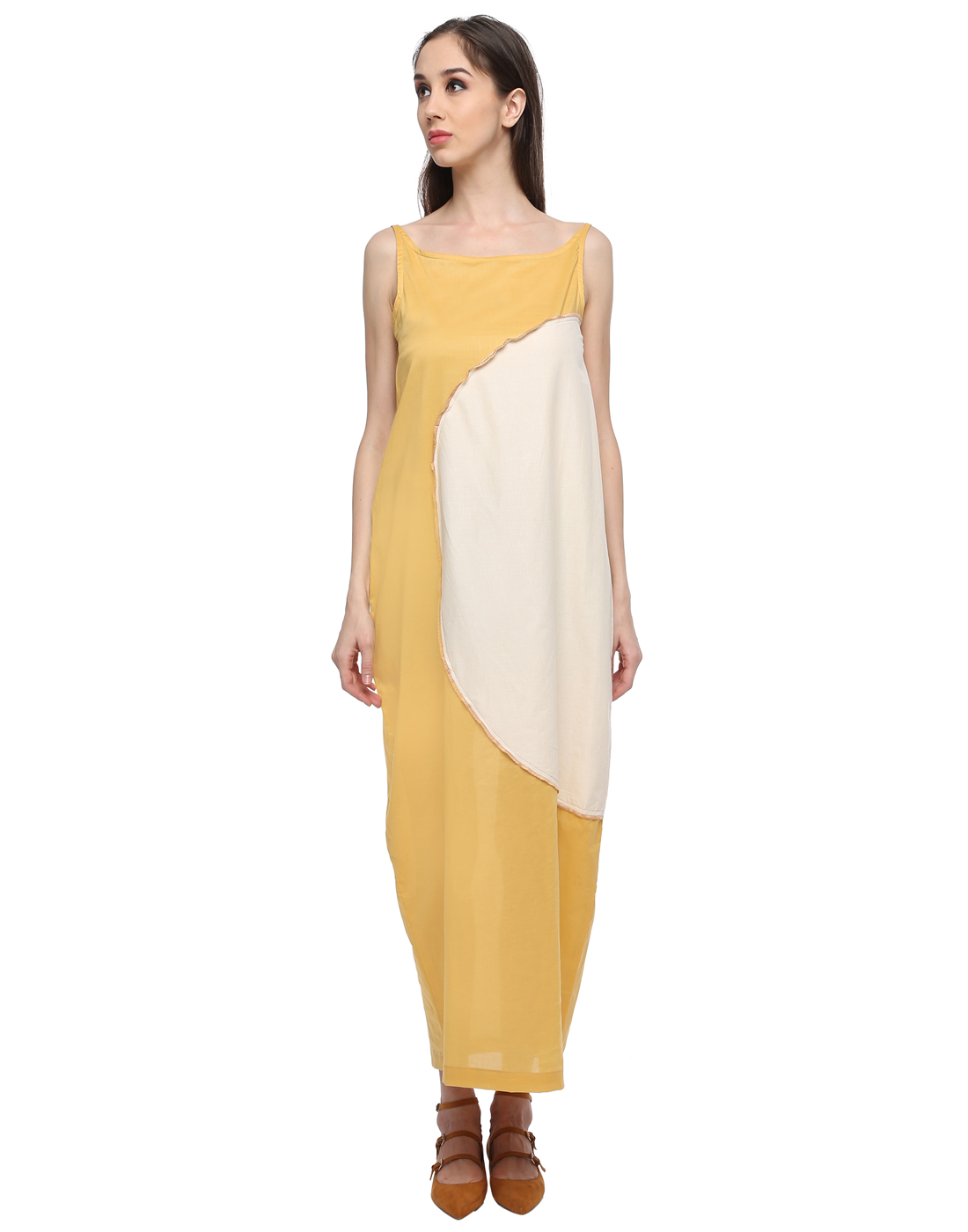 Yellow Kites Open Cocoon Maxi Dress