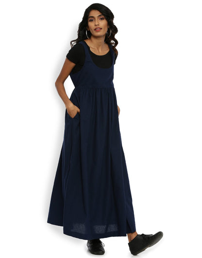 Navy Blue Pinafore Dress