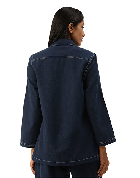 Dark Blue Khadi Jeans  Shirt