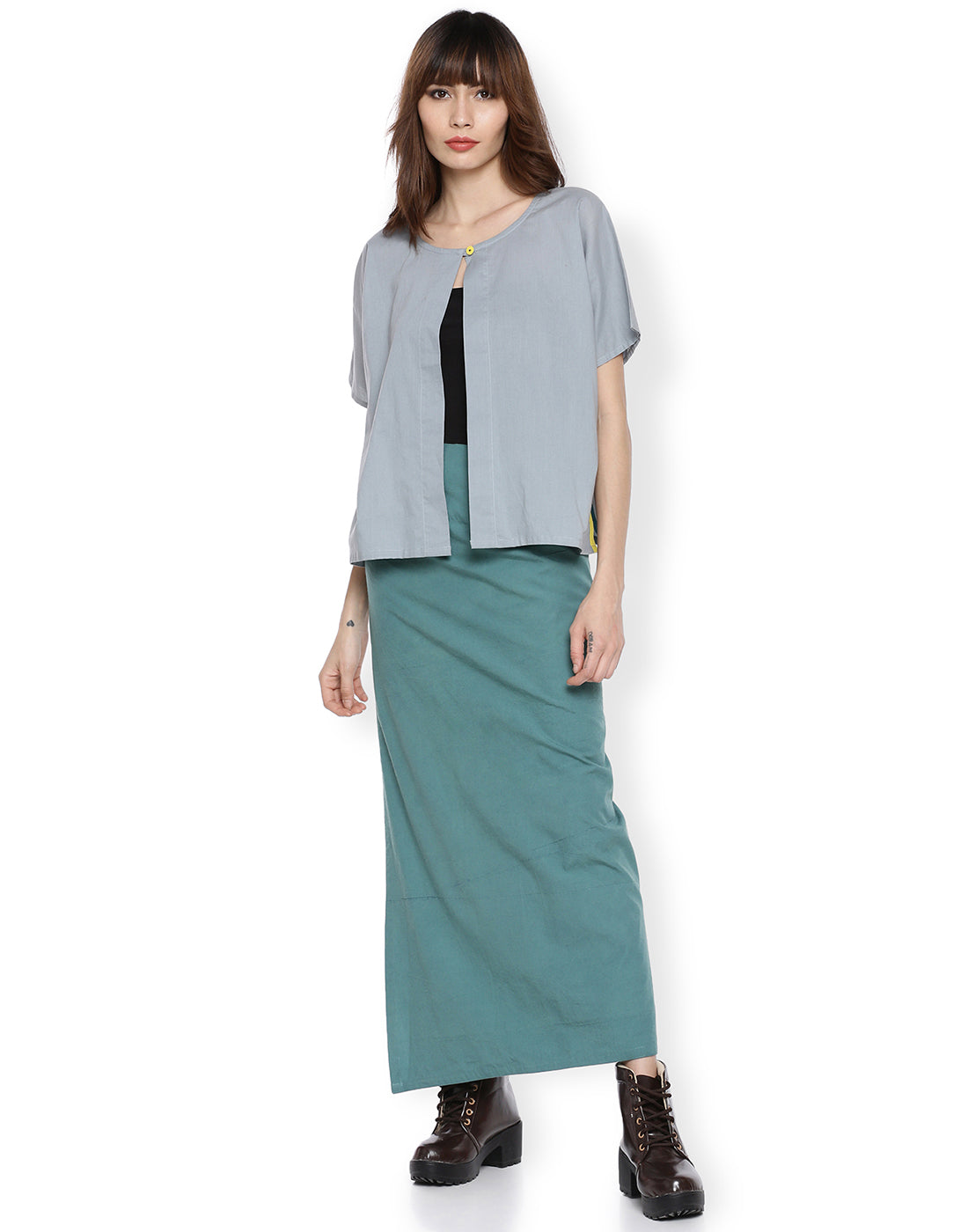 Bluecorn Asymmetric Wrap Skirt