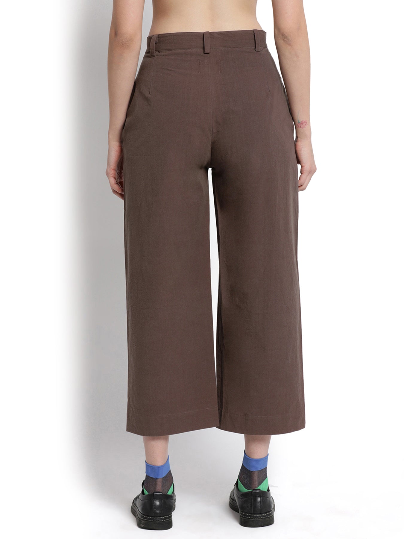 Tobacco Wide Cropped Pant