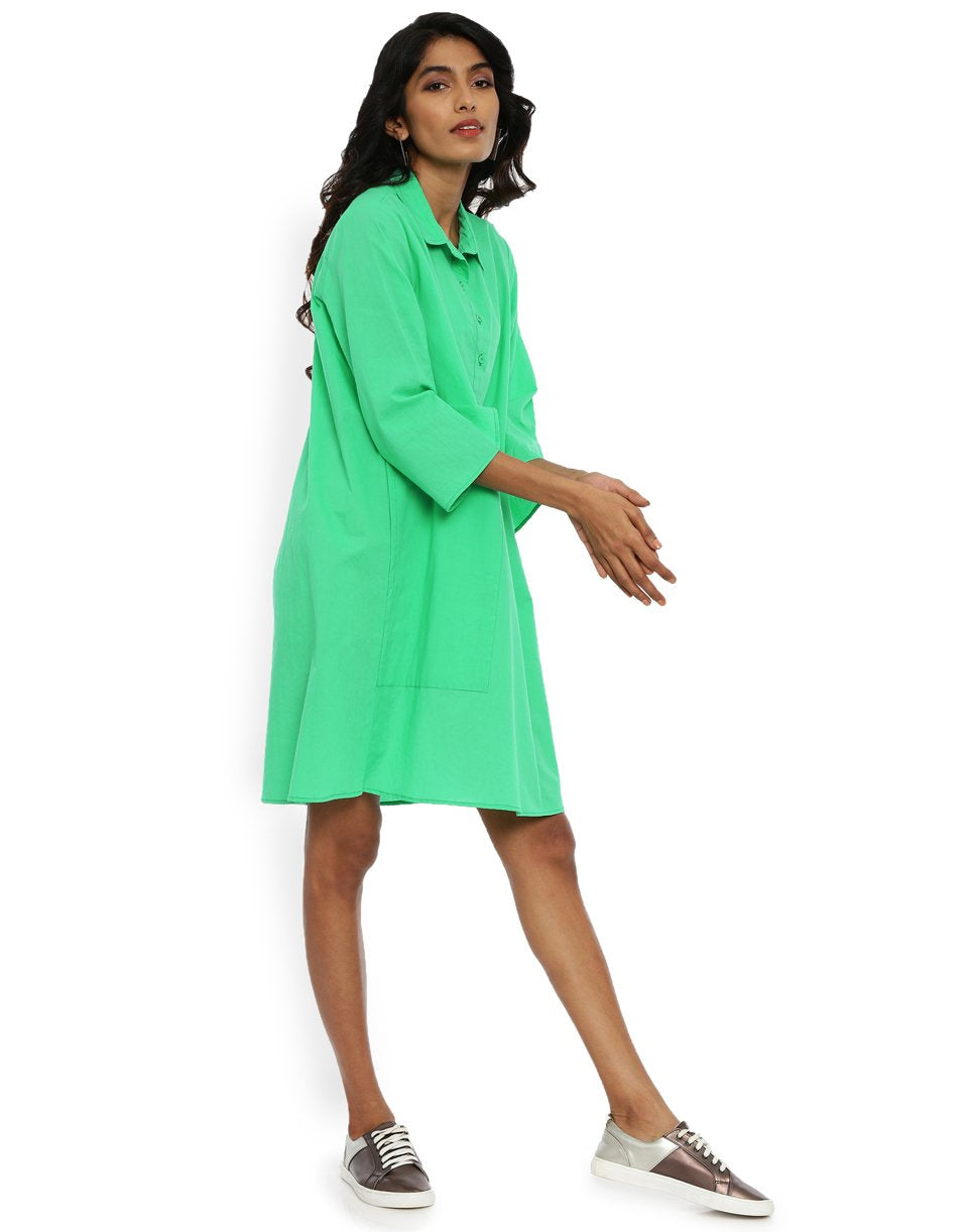 Green Shirt Dress