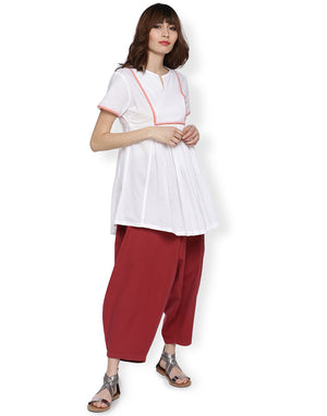 Litchi Carrot Yoke Tunic