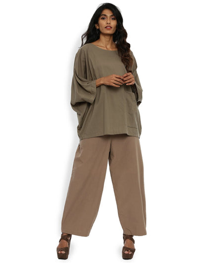 Brown Cocoon Pant