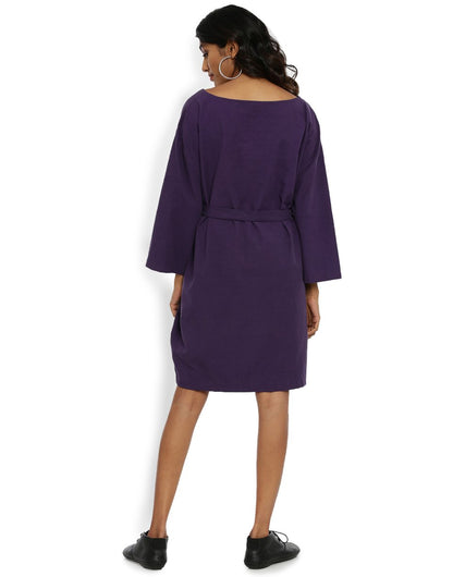 Purple Belted Dress