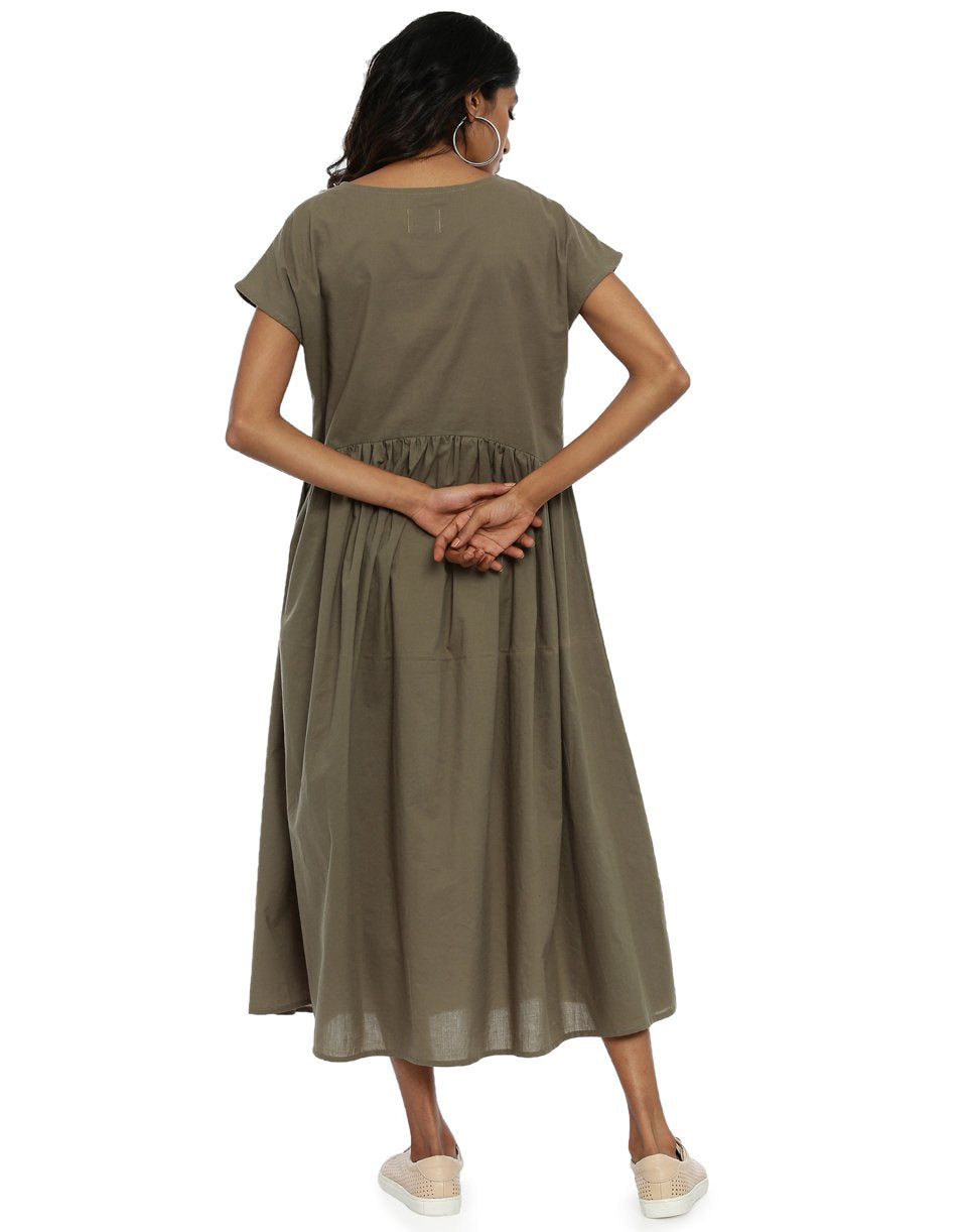 Khaki Tunic Dress