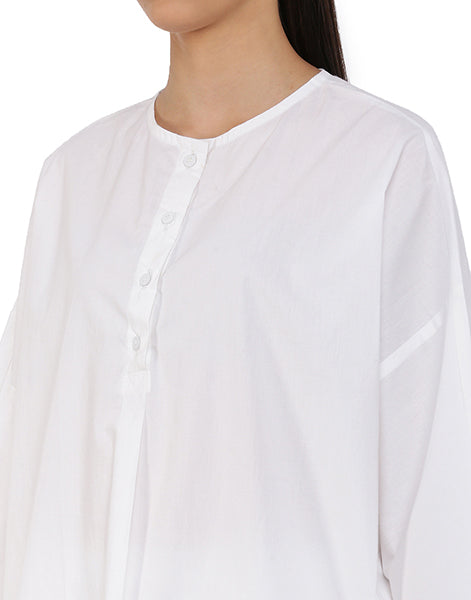 White Raglan kurta shirt