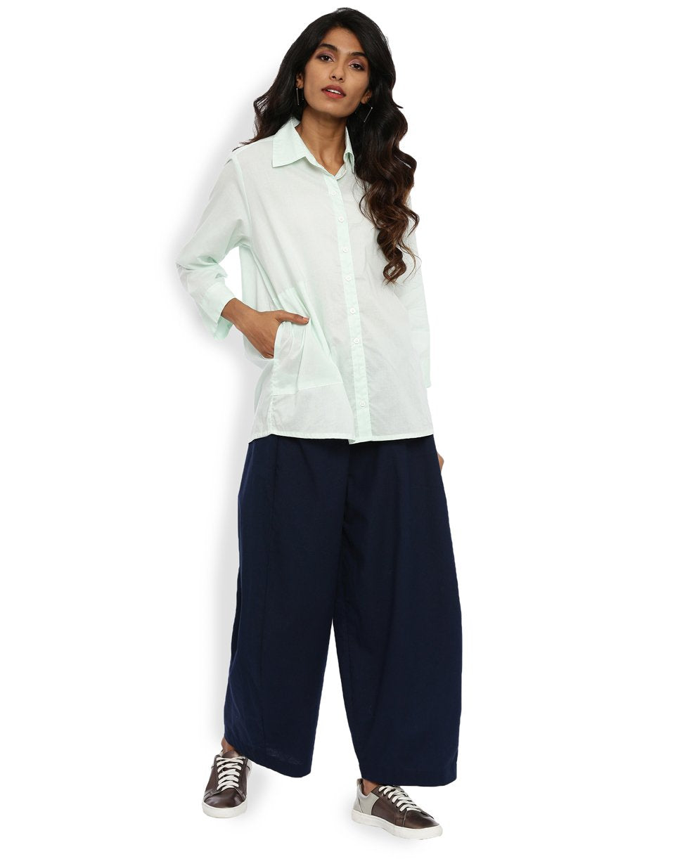 Navy Blue Cocoon Pant