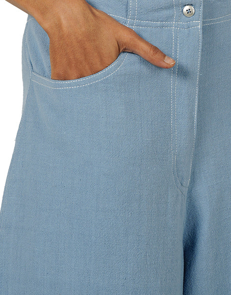 Light Blue Flared Khadi Jeans