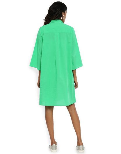 Green Shirt Dress