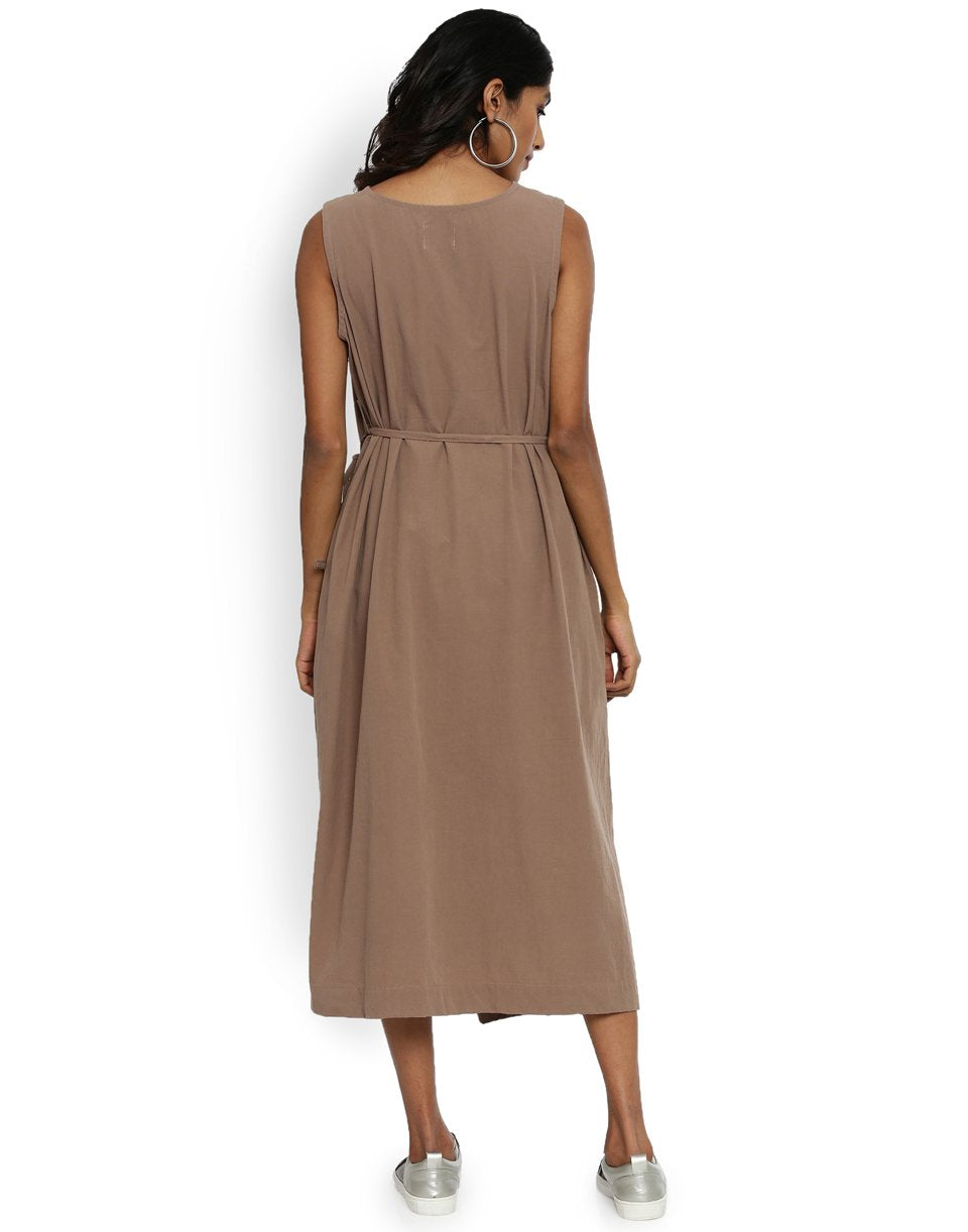 Brown Wrap Dress