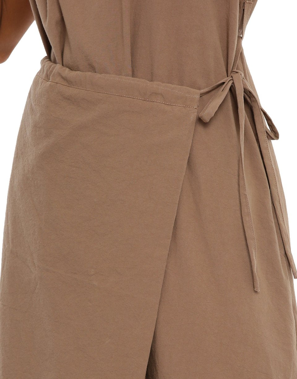 Brown Wrap Dress