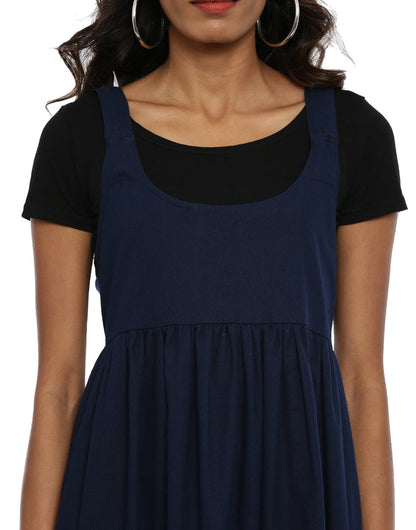 Navy Blue Pinafore Dress