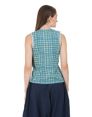 Green Hand Printed Gurgaon Camisole