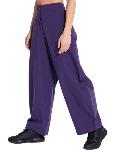 Purple Fitted Cocoon Pant