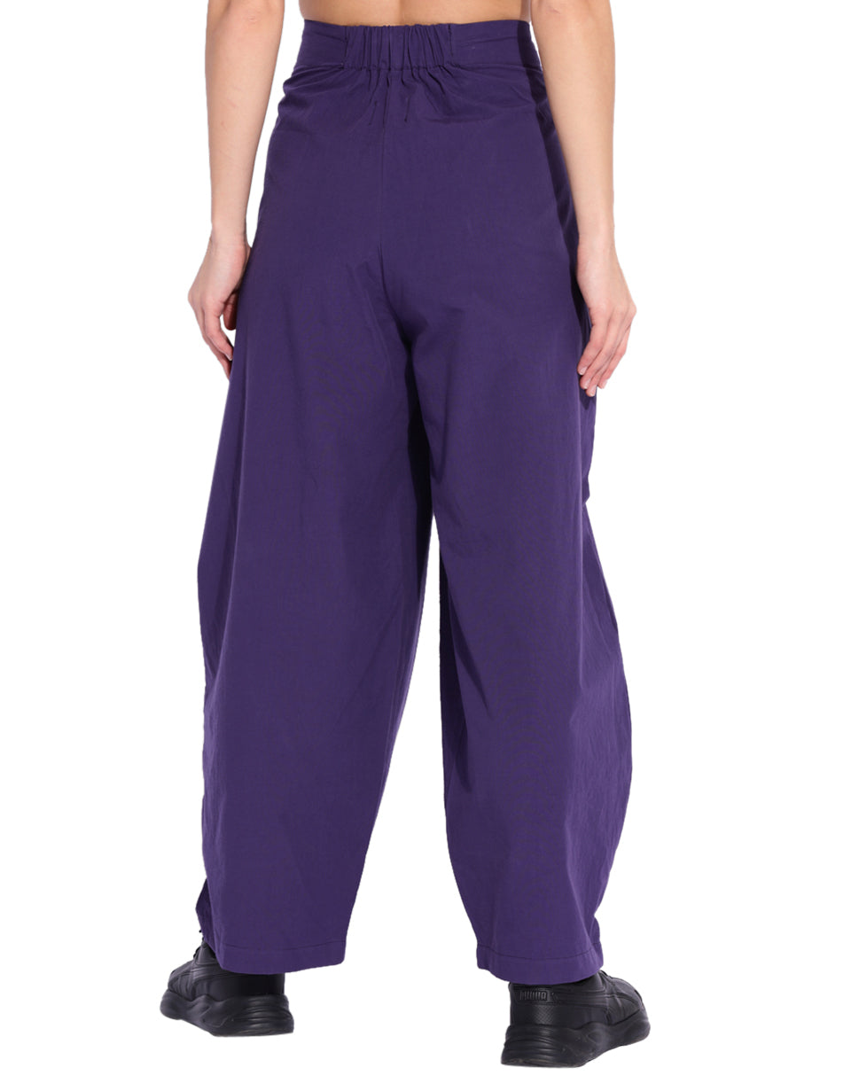 Purple Fitted Cocoon Pant