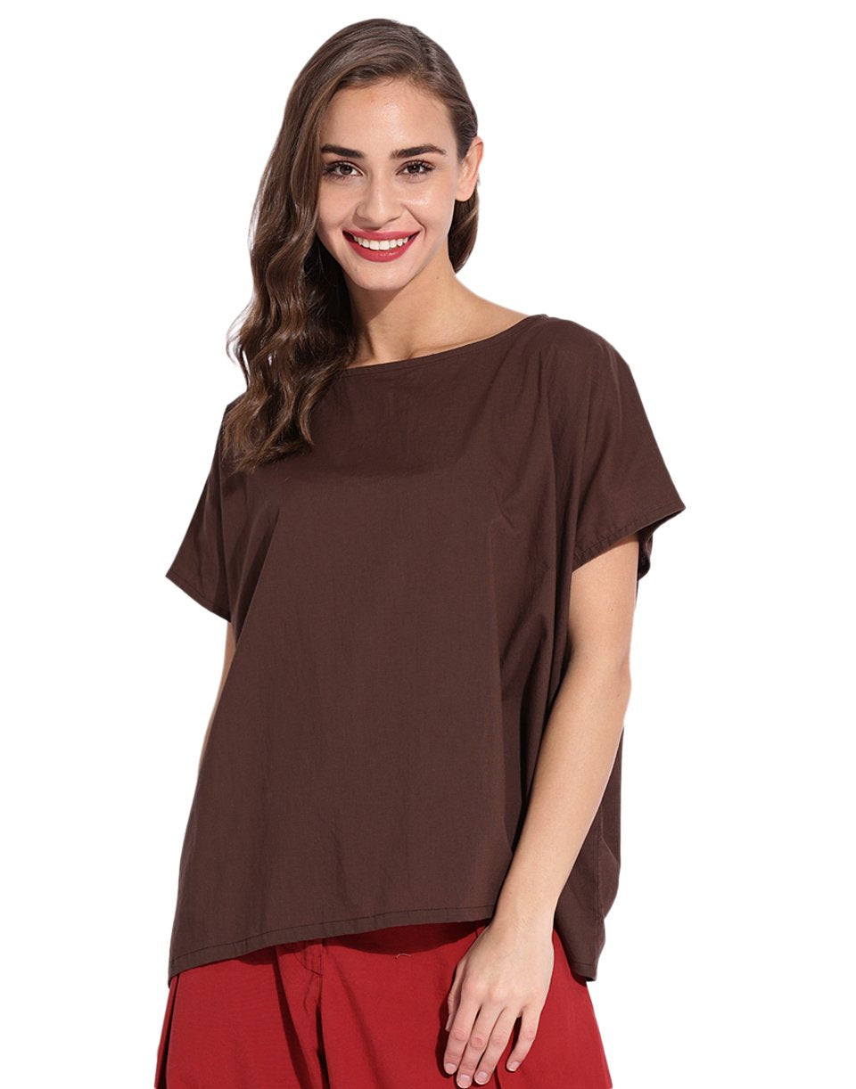 Brown Square Magyar Top