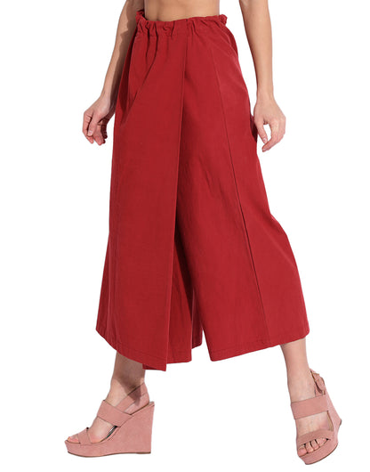 Maroon Wrap Over Pant