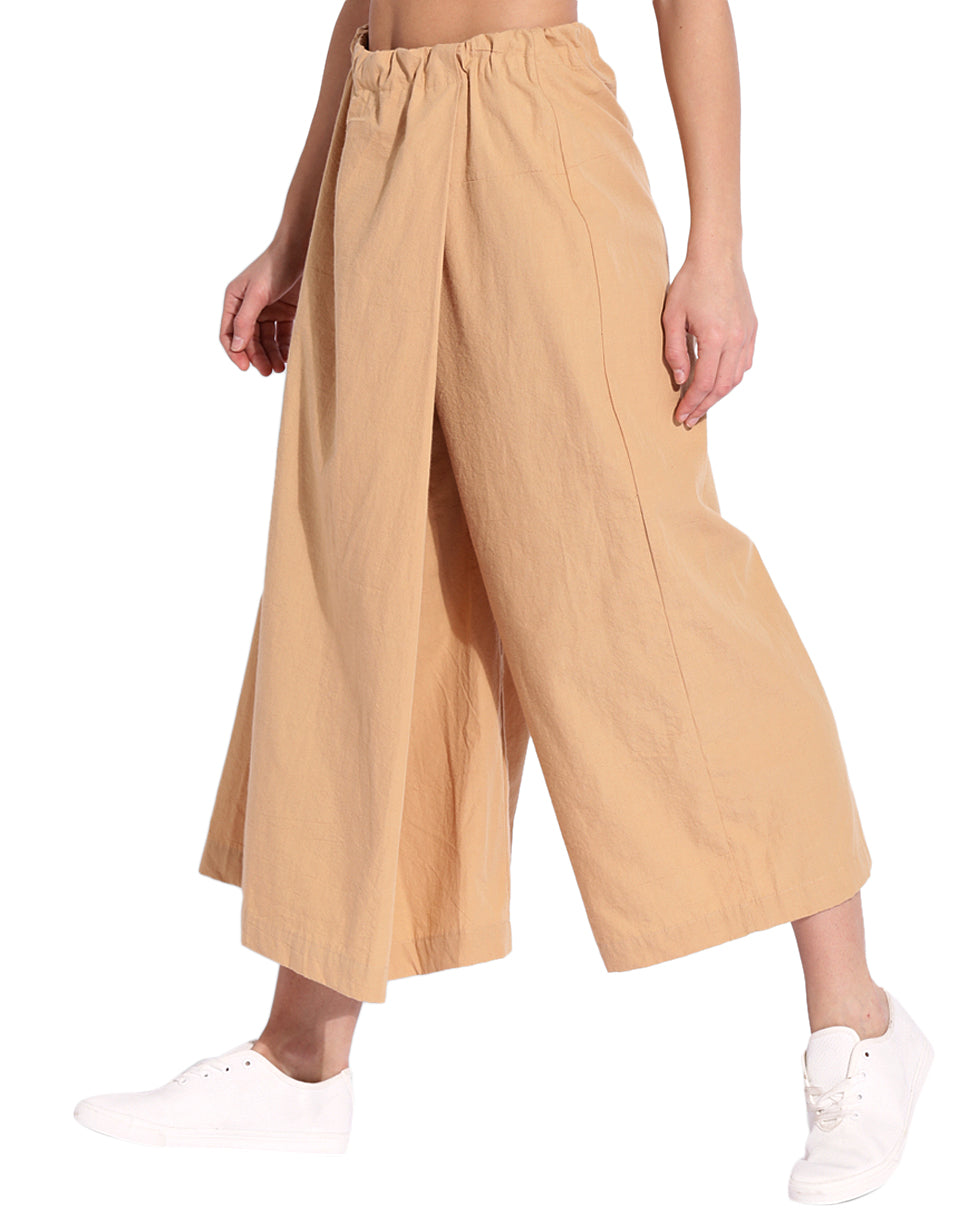 Beige Wrap Over Pant