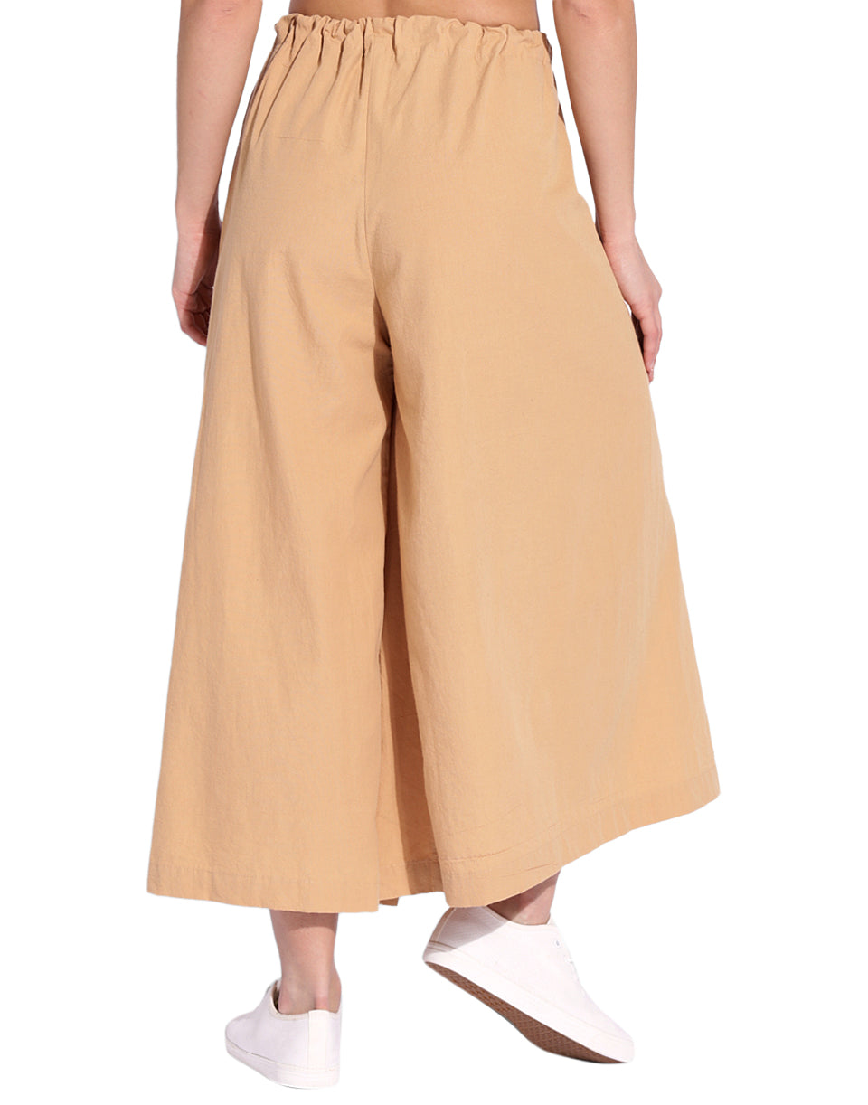 Beige Wrap Over Pant