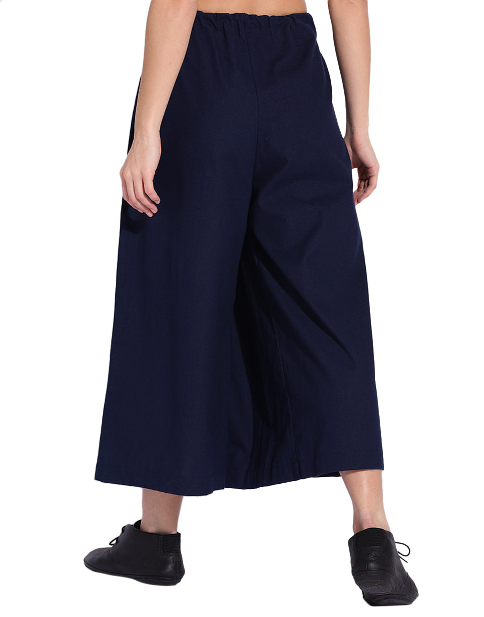 Navy Blue Wrap Over Pant