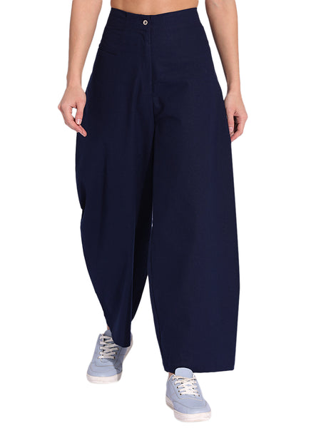 Navy blue Fitted Cocoon Pant