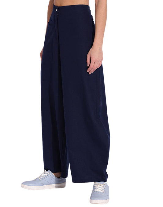 Navy blue Fitted Cocoon Pant