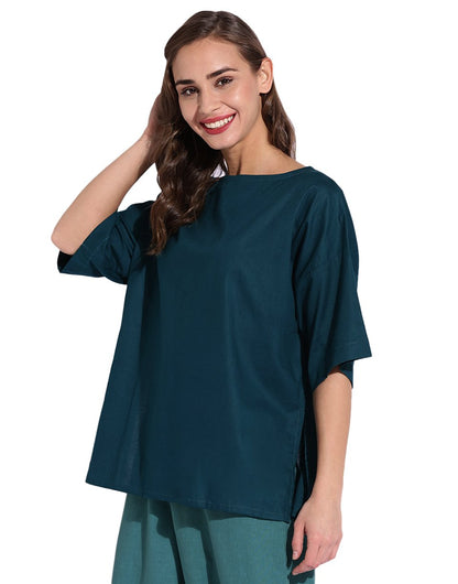 Teal Square Sleeve Kaftan