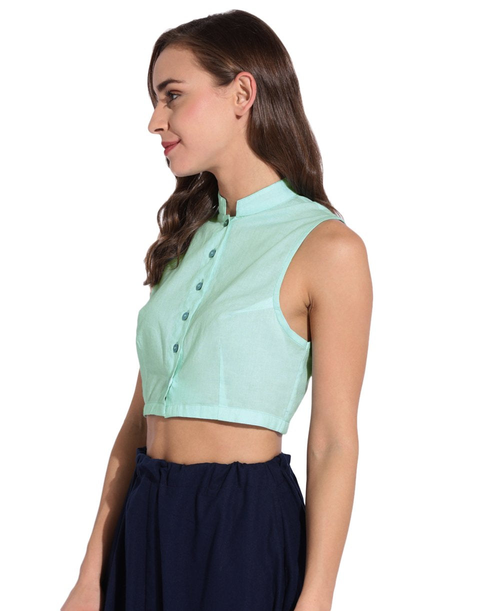 Aquamarine Bustier Blouse