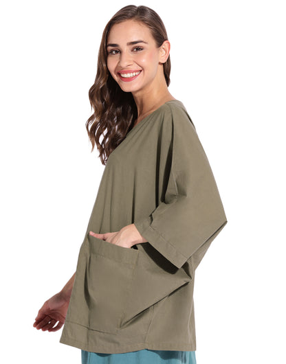 Khaki Bat Wing Kaftan