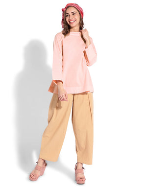Baby Pink  High Neck  Top