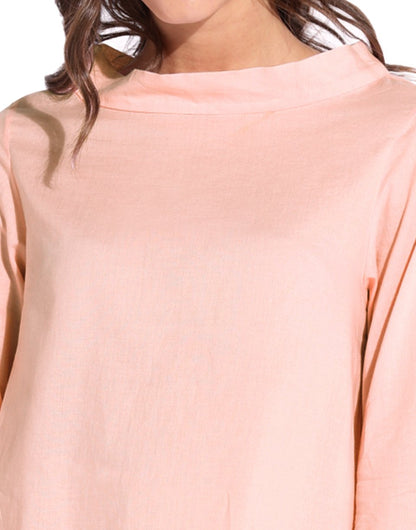 Baby Pink  High Neck  Top