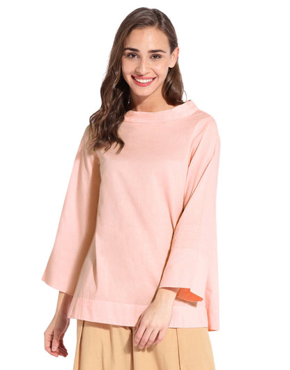 Baby Pink  High Neck  Top