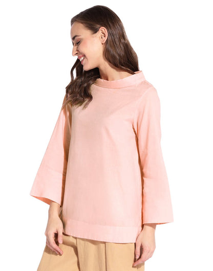 Baby Pink  High Neck  Top