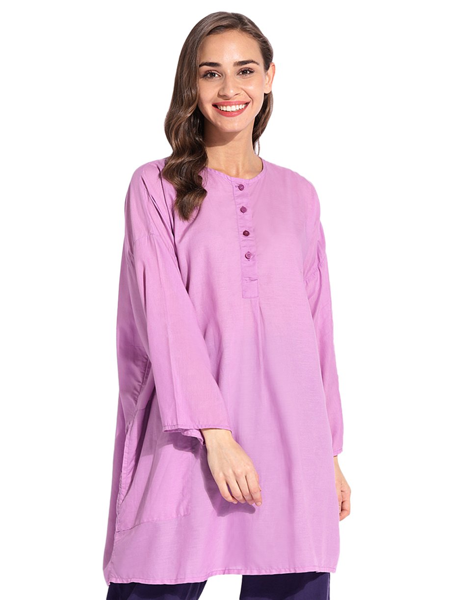 Lilac Very Loose Kurta Shirt