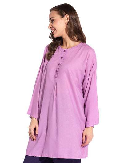 Lilac Very Loose Kurta Shirt