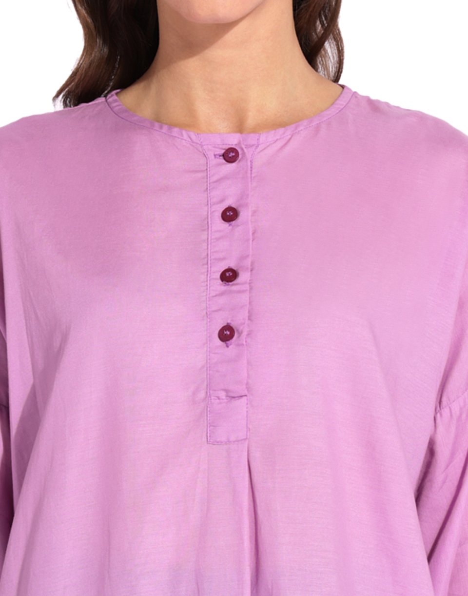 Lilac Very Loose Kurta Shirt