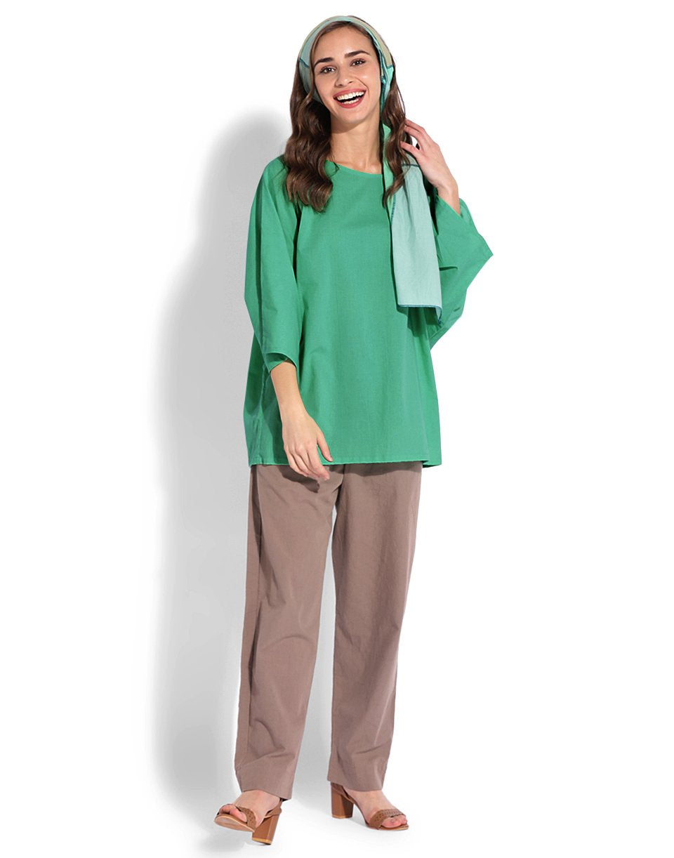 Green Simple Dolmon Kaftan