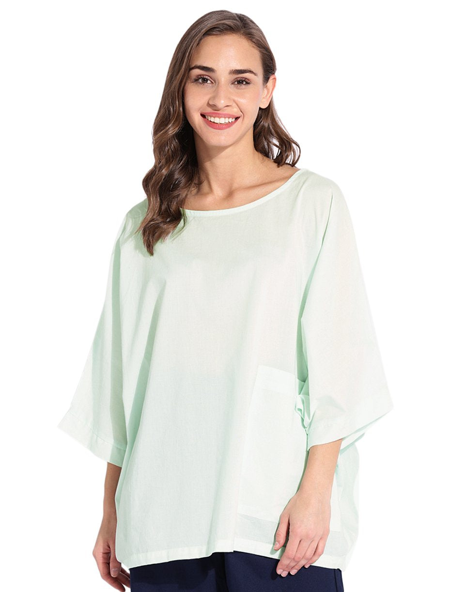 Pista Green Bat Wing Kaftan