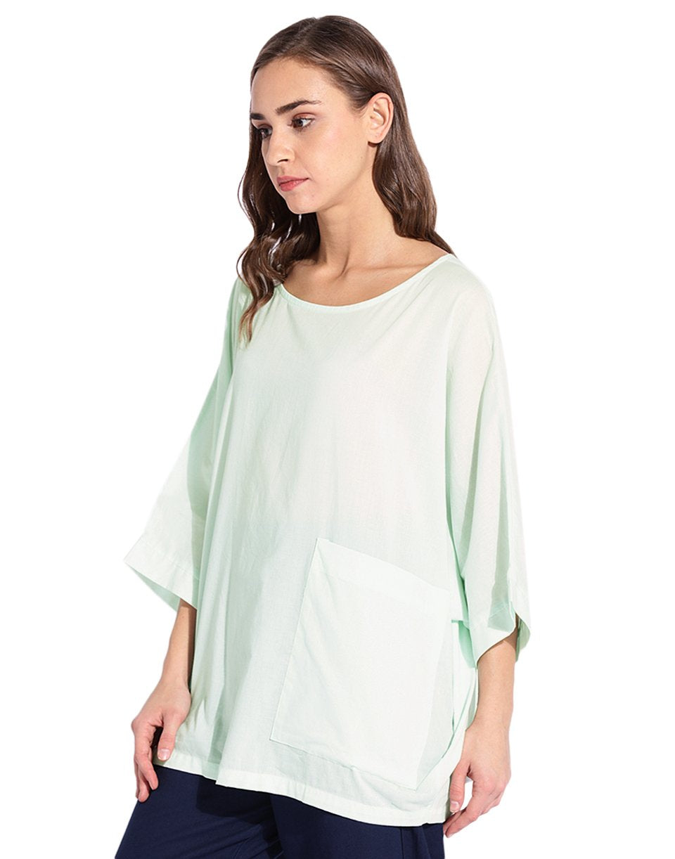 Pista Green Bat Wing Kaftan